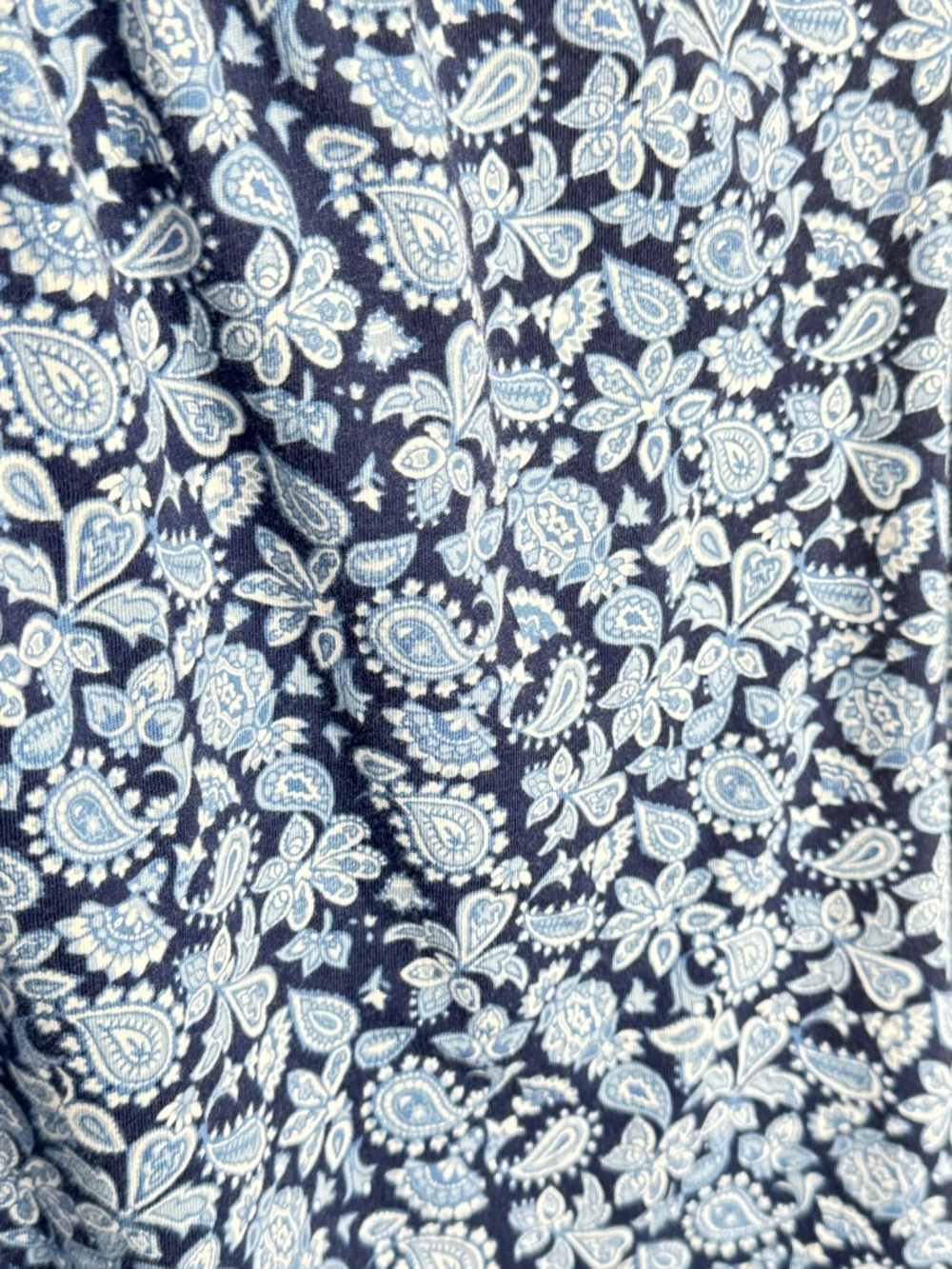 Michael Kors Blue Paisley Floral Bell Sleeve Blouse Top Medium - Picture 4 of 6